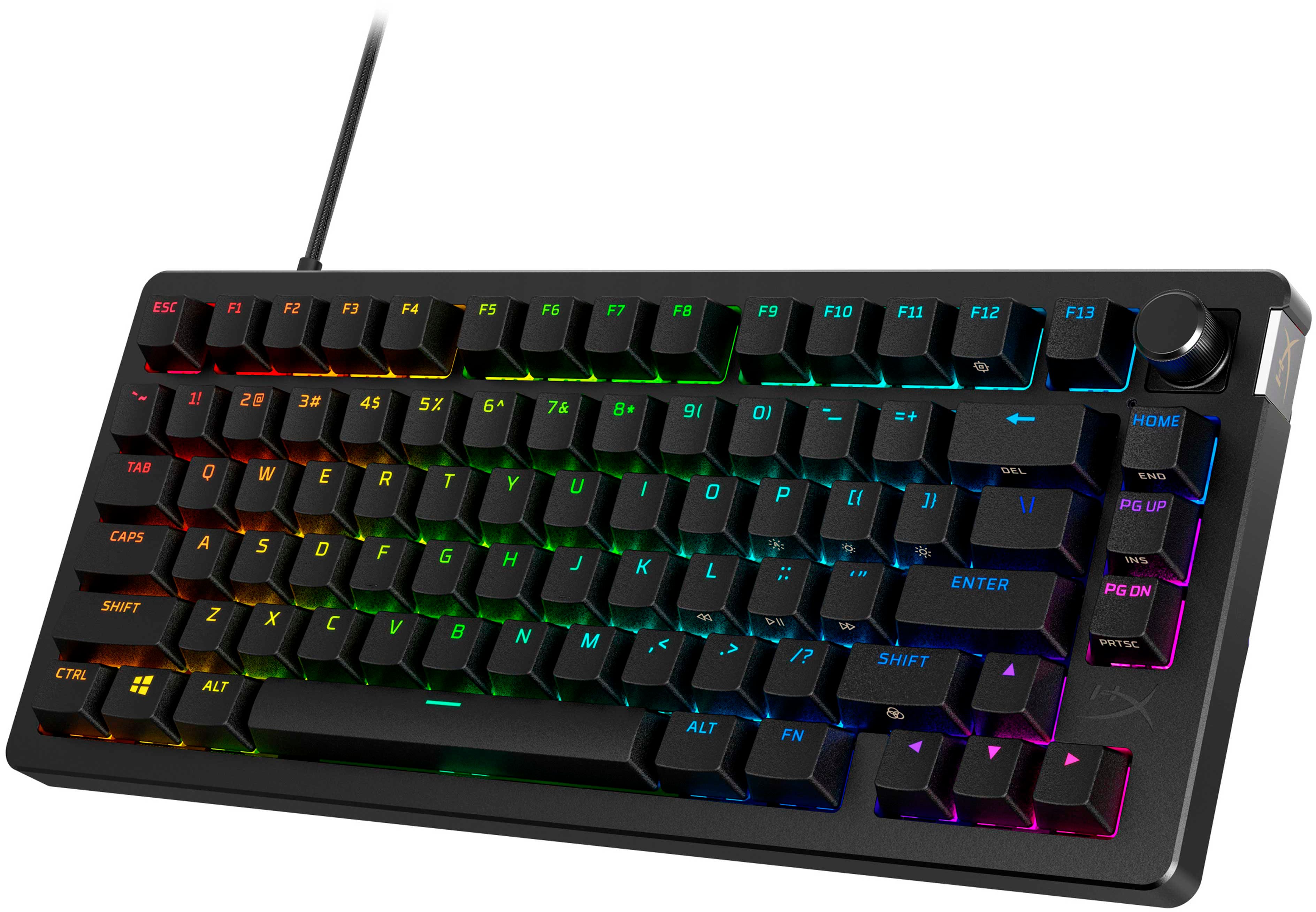 HyperX - Alloy Rise 75 75% Wired Mechanical Linear Switch Gaming Keyboard with RGB Lighting - Black product image