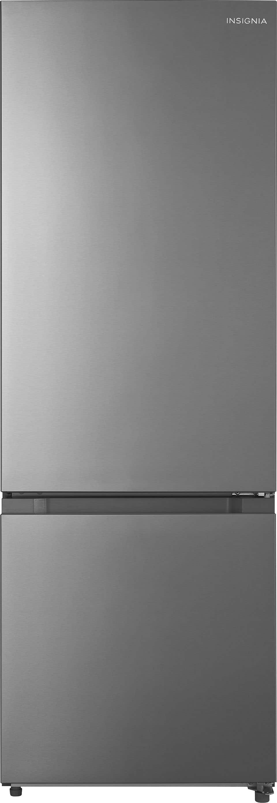 Insignia™ - 11.5 Cu. Ft. Bottom Mount Refrigerator with ENERGY STAR Certification - Stainless Steel product image