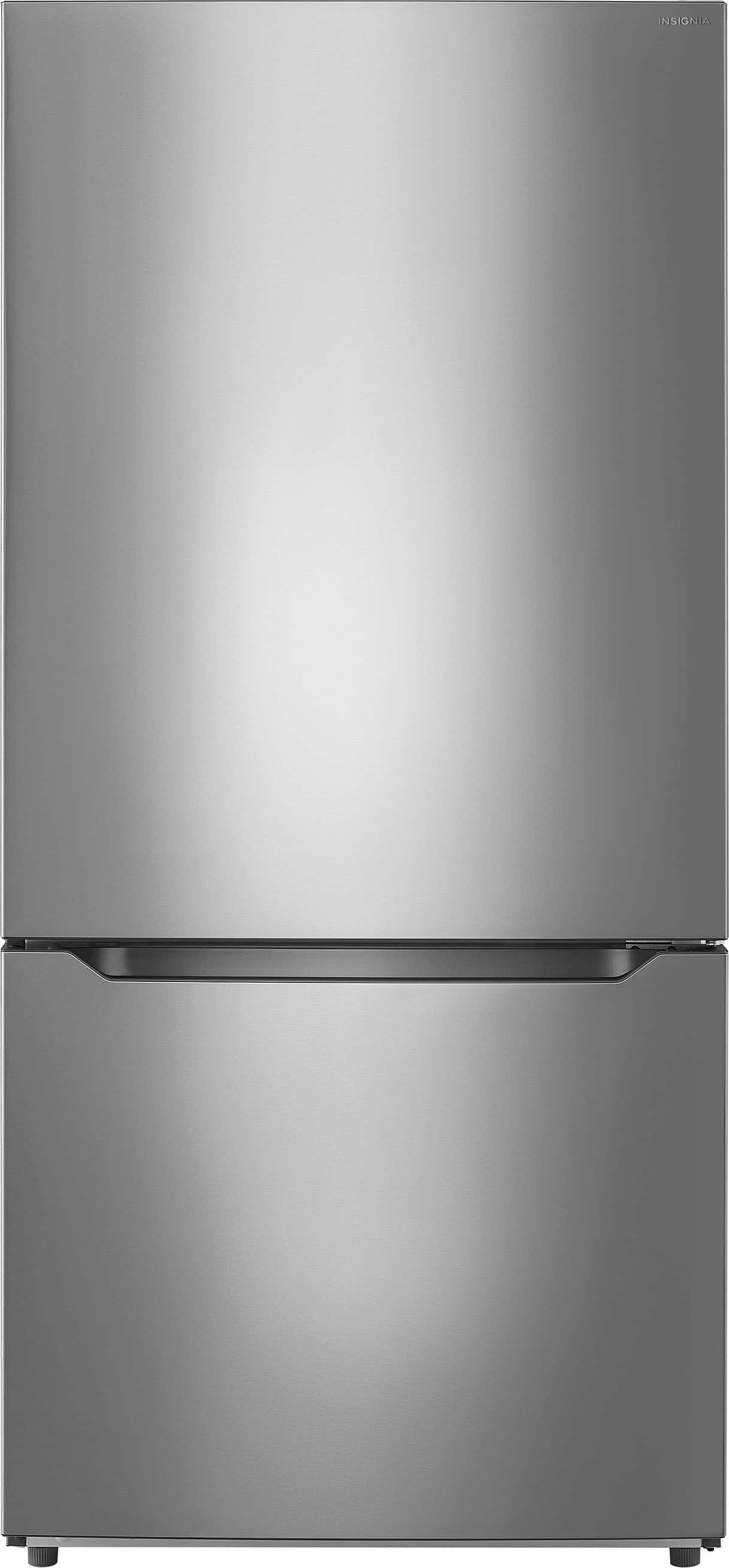 Insignia™ - 18.6 Cu. Ft. Bottom Freezer Refrigerator with ENERGY STAR Certification - Stainless Steel product image