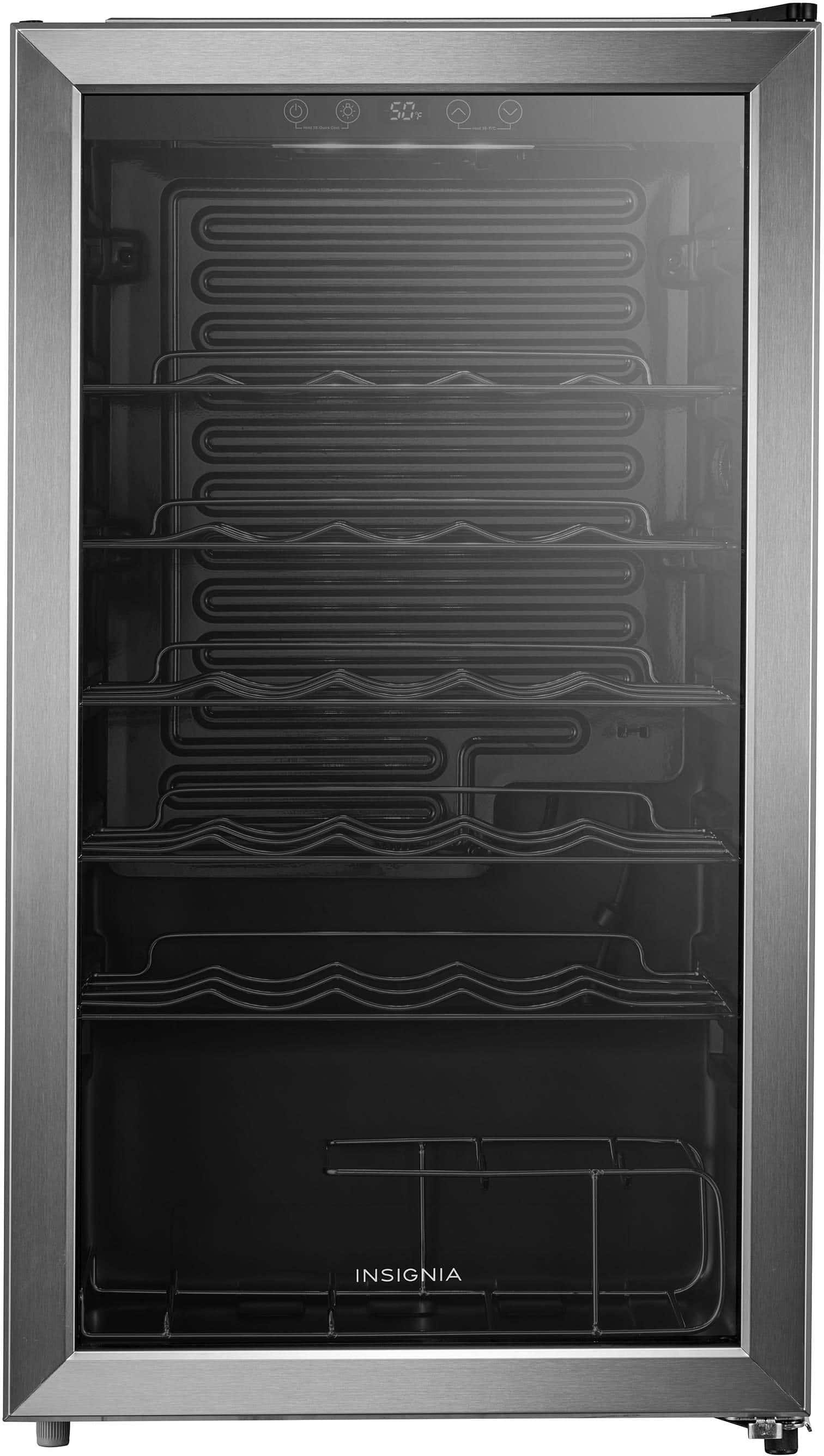 Insignia™ - 29 Bottle Wine Cooler with ENERGY STAR Certification - Stainless Steel Look product image