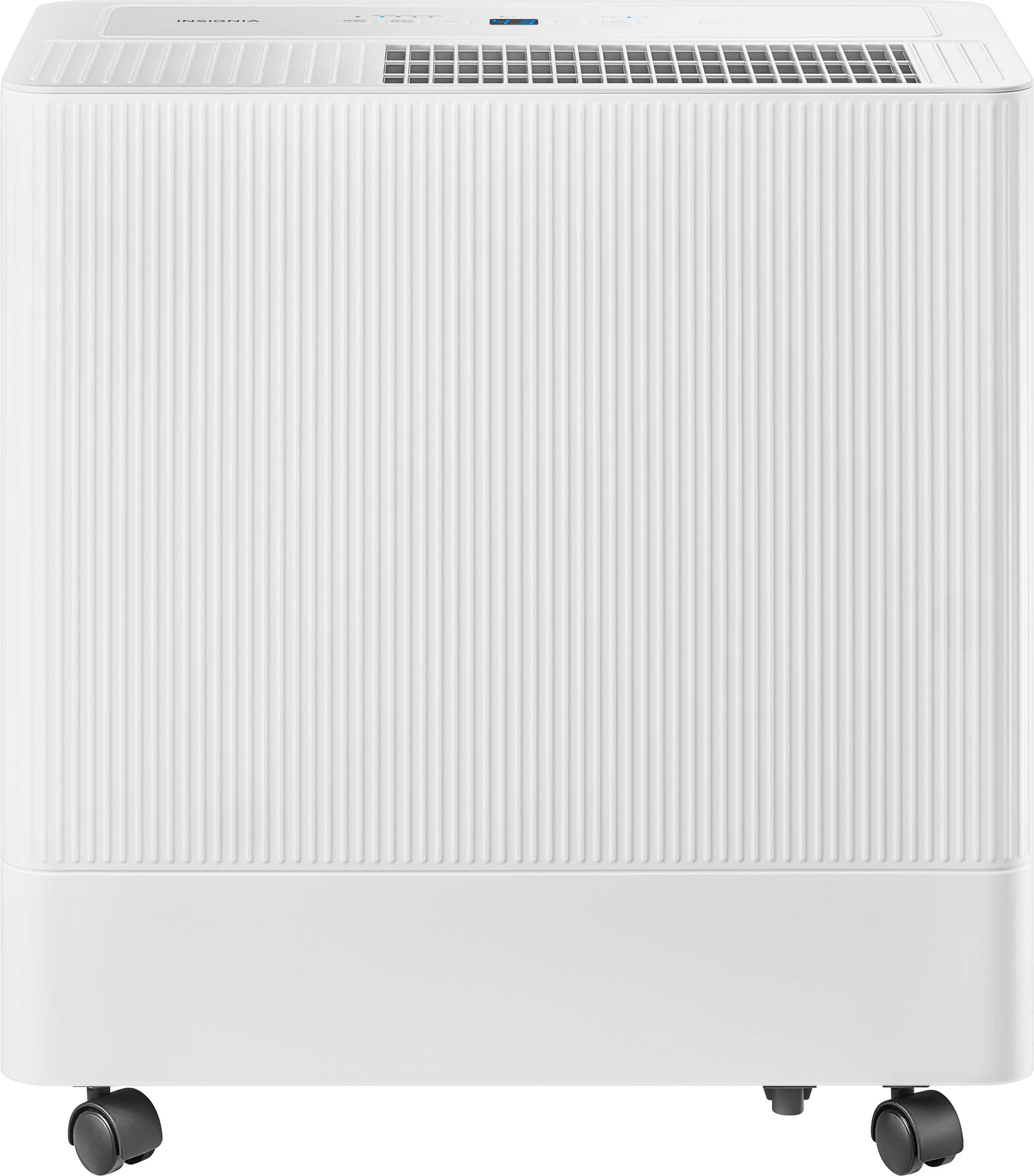 Insignia™ - 3,000 Sq. Ft. 50-Pint Portable Dehumidifier with 6.34 qt Bucket Capacity and ENERGY STAR Certification - White p…