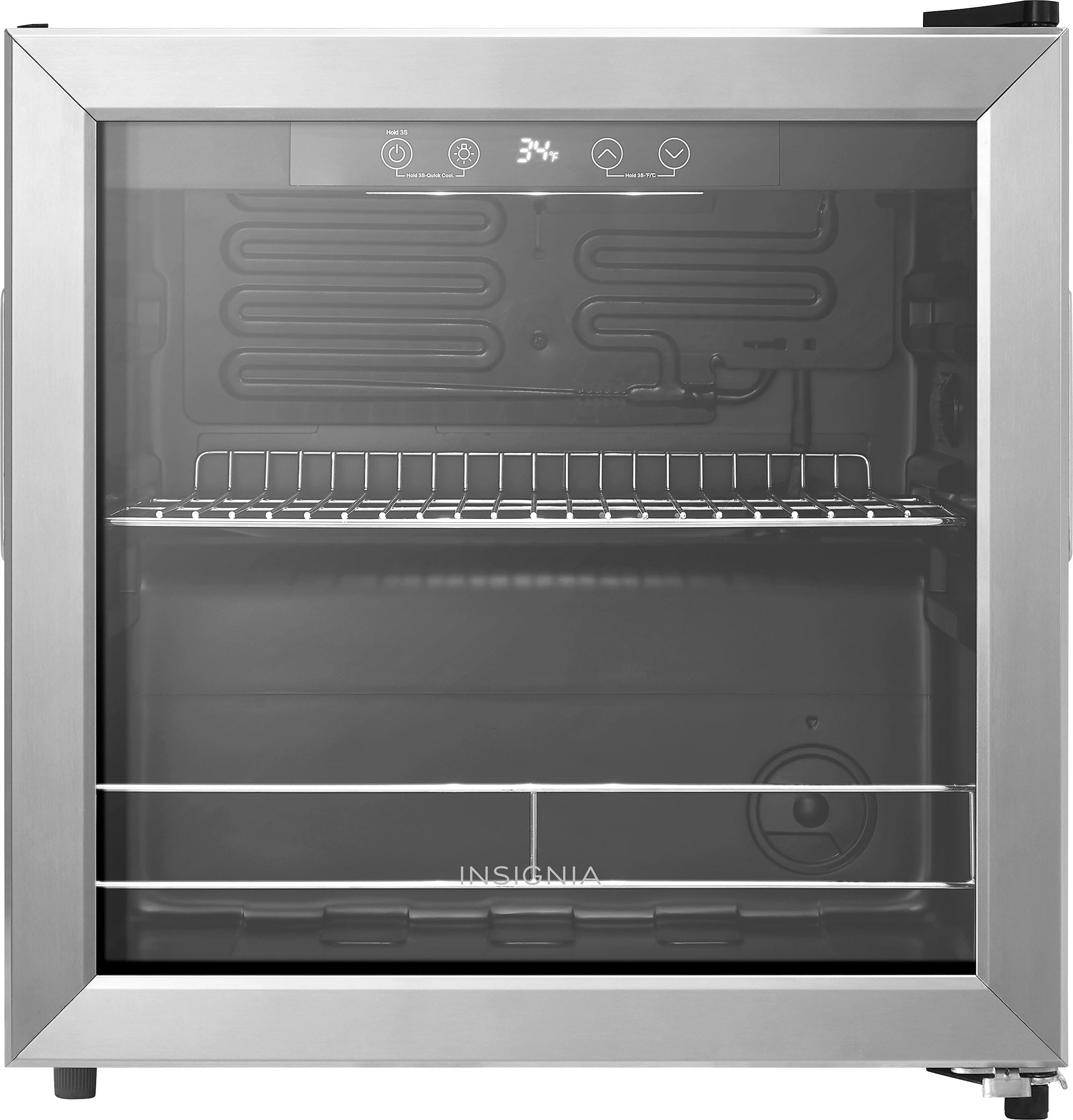 Insignia™ - 48-Can Beverage Cooler - Stainless Steel product image