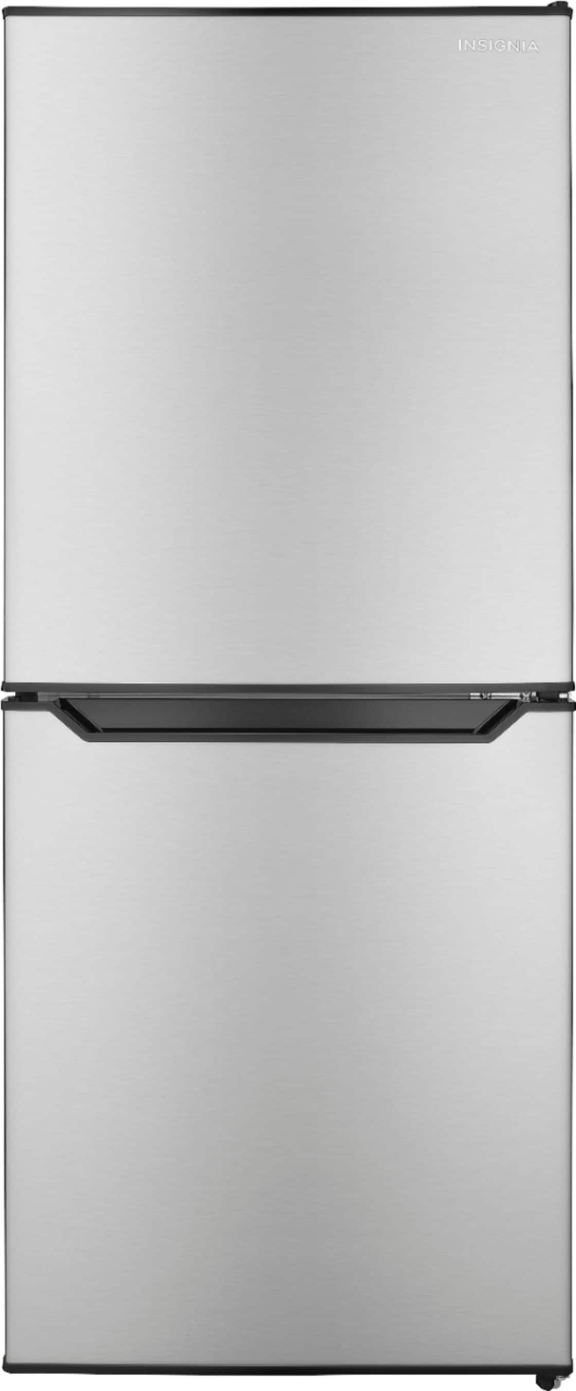 Insignia™ - 4.9 Cu. Ft. Mini Fridge with Bottom Freezer and ENERGY STAR Certification - Stainless Steel product image
