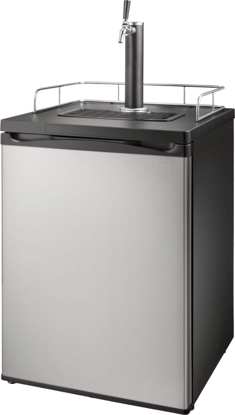Insignia™ - 5.6 Cu. Ft. 1-Tap Beverage Cooler Kegerator - Stainless Steel product image
