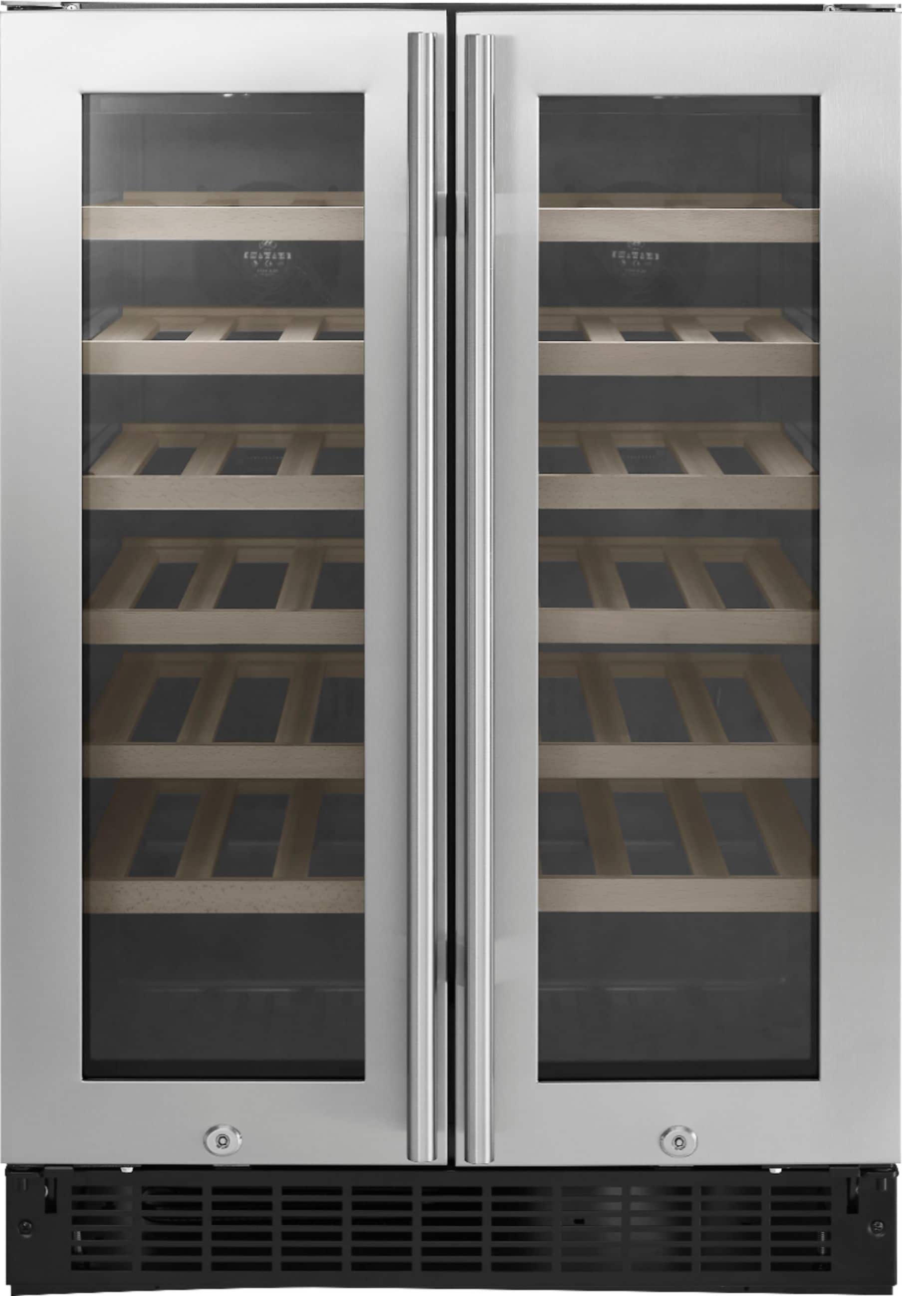 Insignia™ - Dual Zone Wine and Beverage Cooler with Glass Doors - Stainless Steel product image