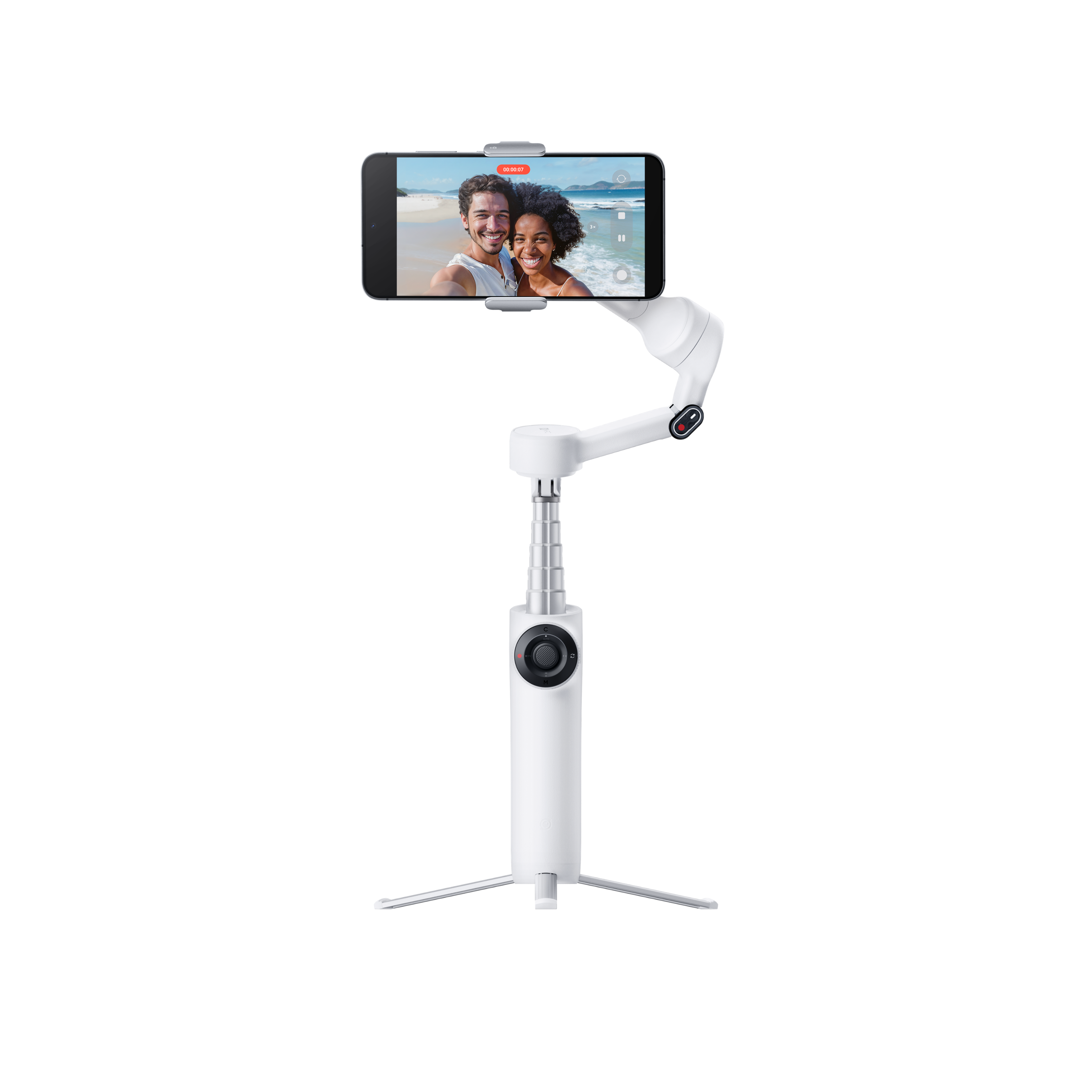 Insta360 - Flow 2 AI Tracker Bundle Gimbal Stabilizer for Smartphones - Summit White product image