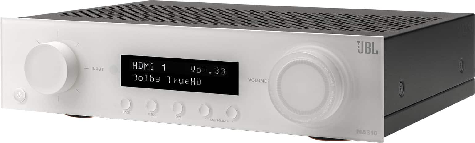 JBL - MA310 50W 5.2ch Bluetooth Capable HDR 4K Ultra HD Compatible AV Home Theater Receiver - White product image