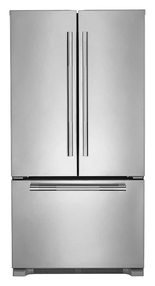 JennAir - RISE 21.9 Cu. Ft. French Door Counter-Depth Refrigerator with Gourmet Bay drawer and TriSensor Climate Control - S…