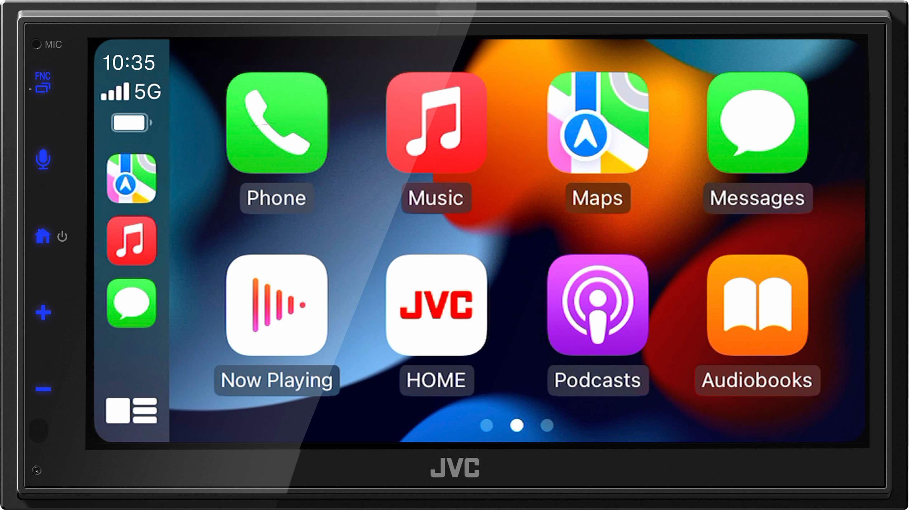 JVC - 6.8" Android Auto and Apple CarPlay Bluetooth Digital Media (DM) Receiver with Rear Camera input - Black product image