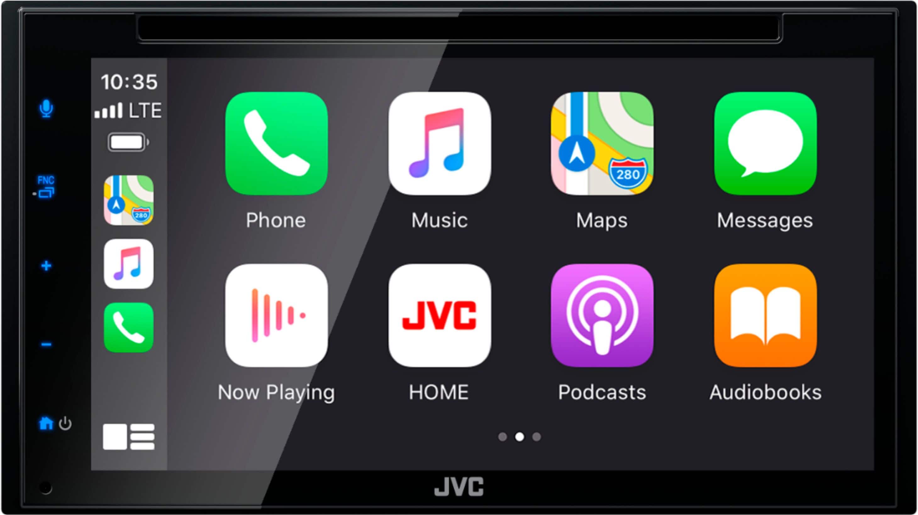 JVC - 6.8" - AndroidAuto/Carplay Built-In Bluetooth - In Dash CD/DVD/DM Receiver - Black product image