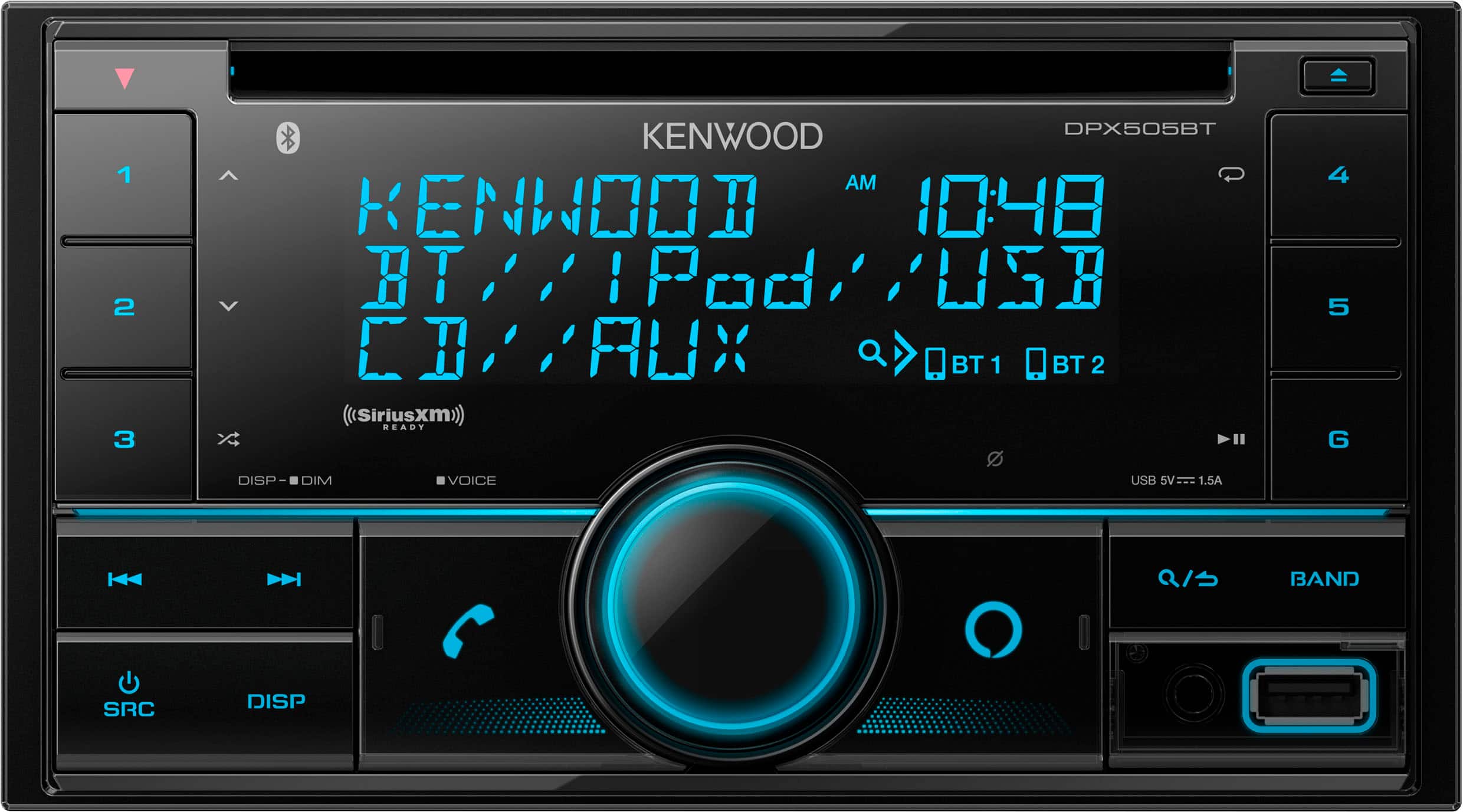 Kenwood - Bluetooth CD Receiver Alexa Built-In Satellite Radio Ready - Black product image
