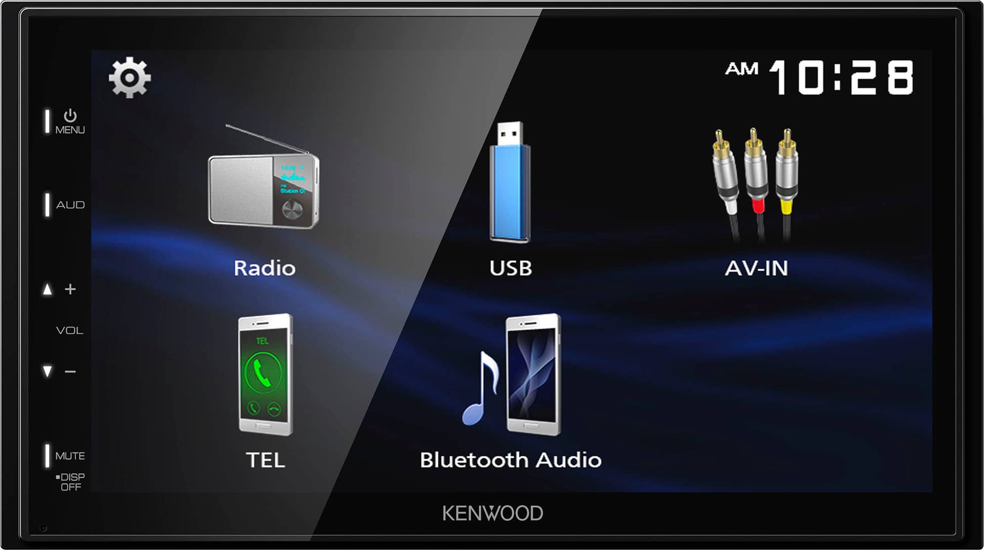 Kenwood - DMX129BT 6.8" Bluetooth Digital Media (DM) Receiver with rear camera input, USB mirroring for Android - Black prod…