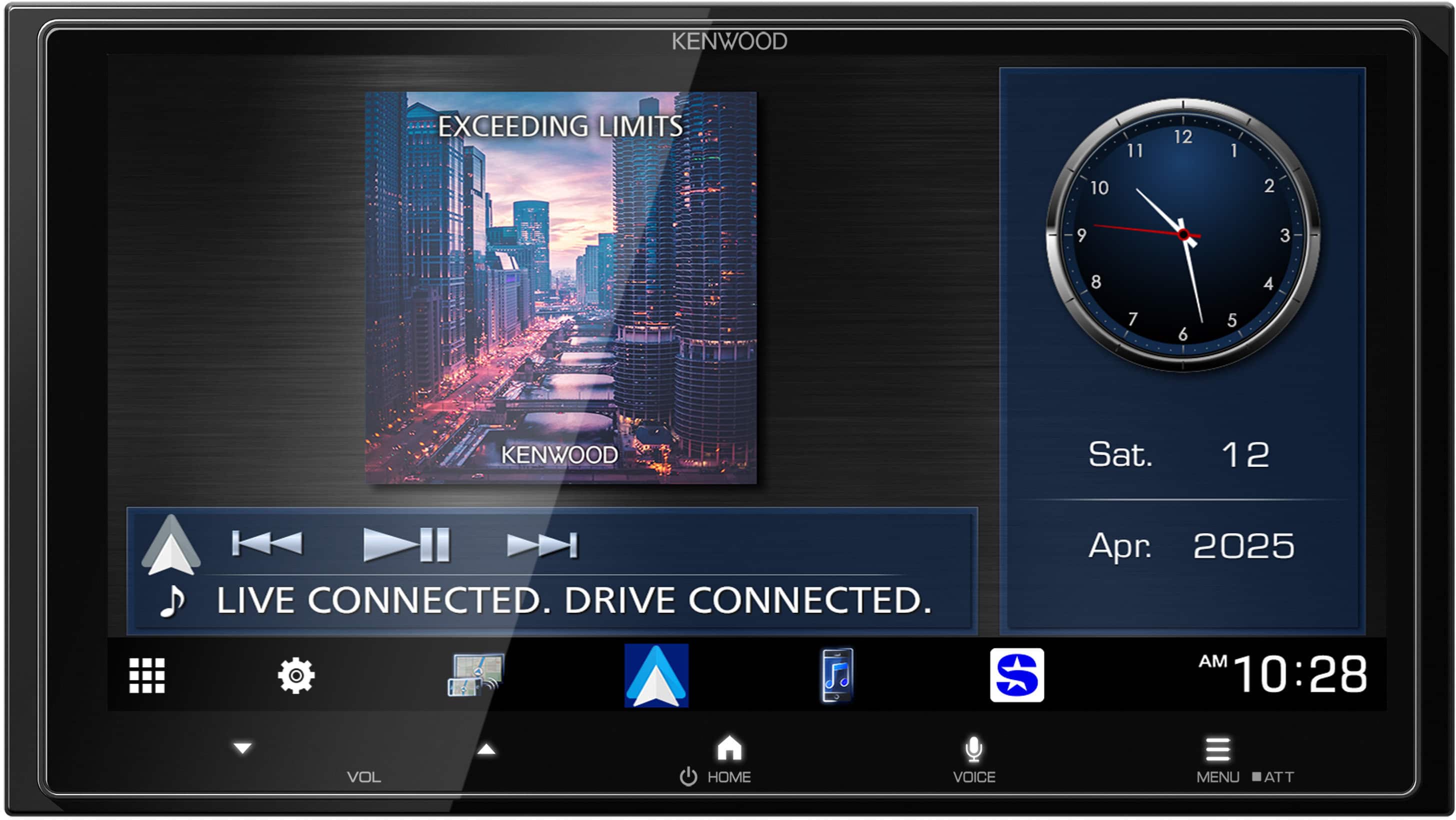 Kenwood - DMX8710S 7" Wireless Carplay/ Android Auto, Bluetooth, HD Radio, Sirius/XM, HDMI, 2 Camera inputs, Maestro - Black…