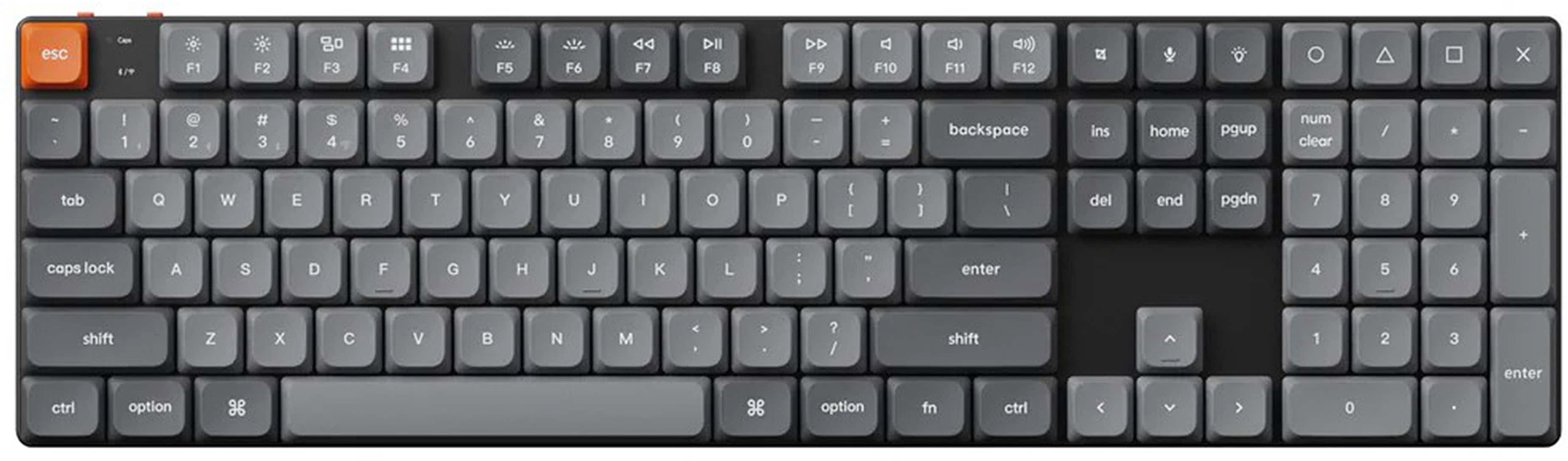 Keychron - K5 Max 100% Custom Wireless RGB Mechanical Keyboard with Programmable QMK/VIA Hot-Swappable Red Switch - Black pr…