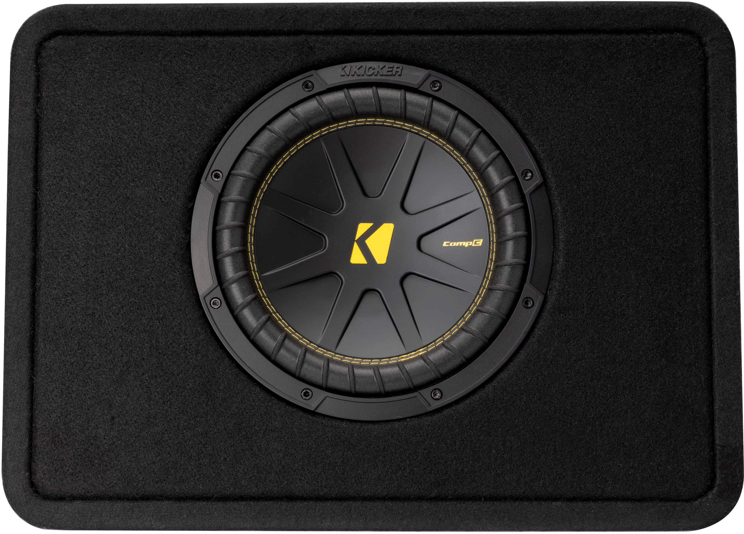 KICKER - CompC 10" Single-Voice-Coil 4-Ohm Loaded Subwoofer Enclosure - Black product image