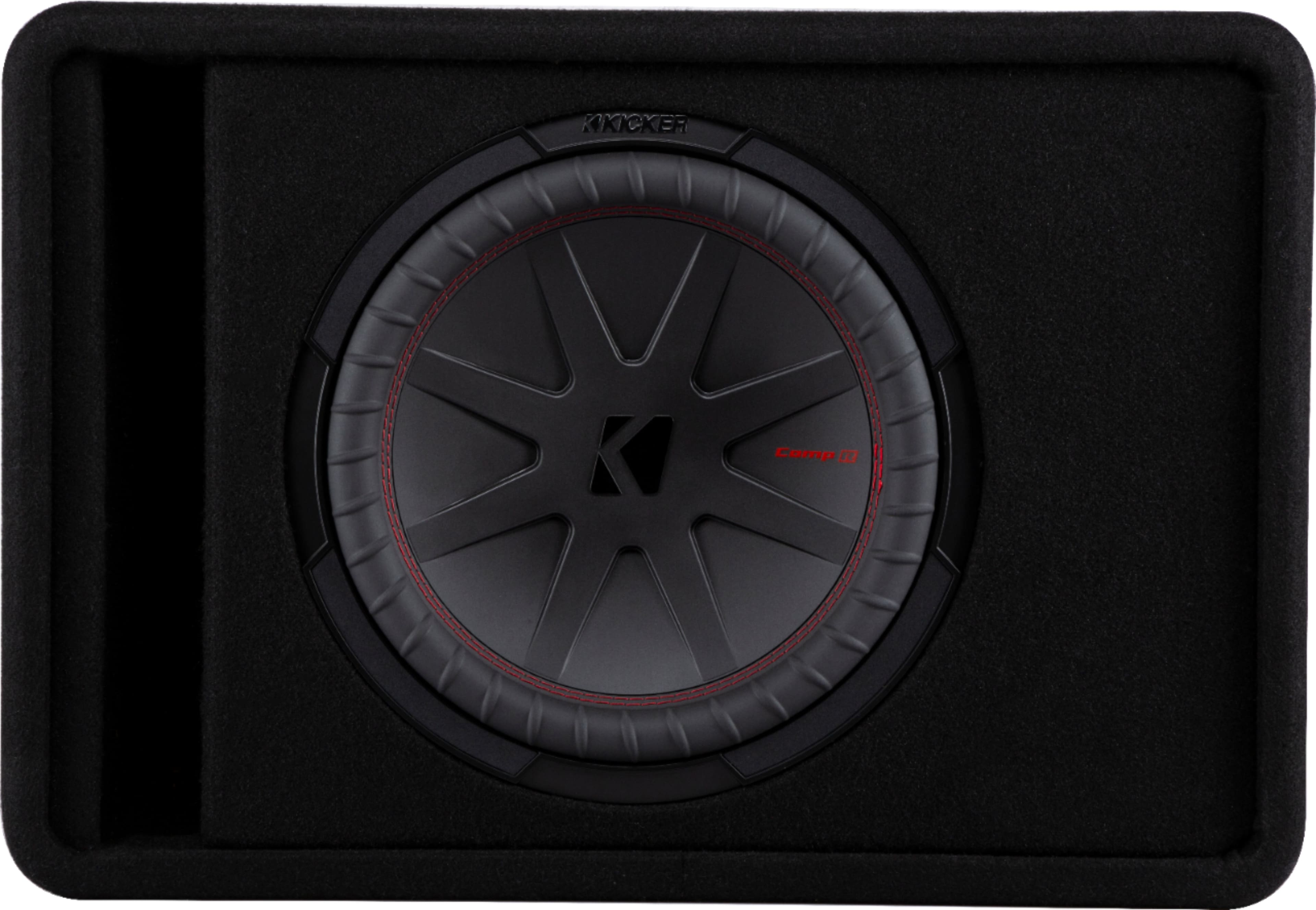KICKER - CompR 12" Dual-Voice-Coil 2-Ohm Loaded Subwoofer Enclosure - Black product image