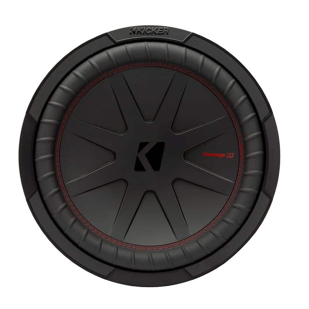 KICKER - CompR 12" Dual-Voice-Coil 4-Ohm Subwoofer - Black/Red product image