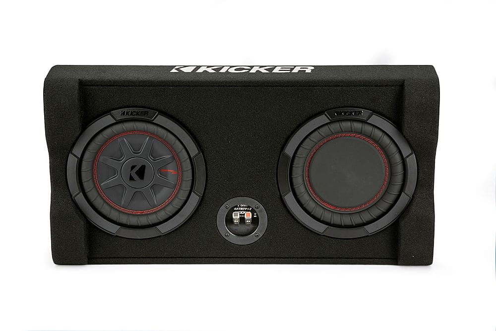 KICKER - CompRT Down-Firing 8” Dual-Voice-Coil 2-Ohm Loaded Subwoofer Enclosure - Black product image