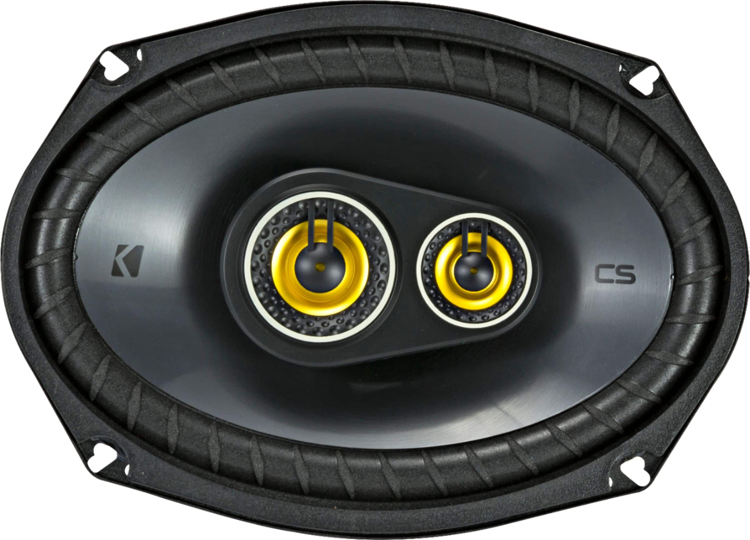KICKER - CS Series 6" x 9" 3-Way Car Speakers with Polypropylene Cones (Pair) - Yellow/Black product image