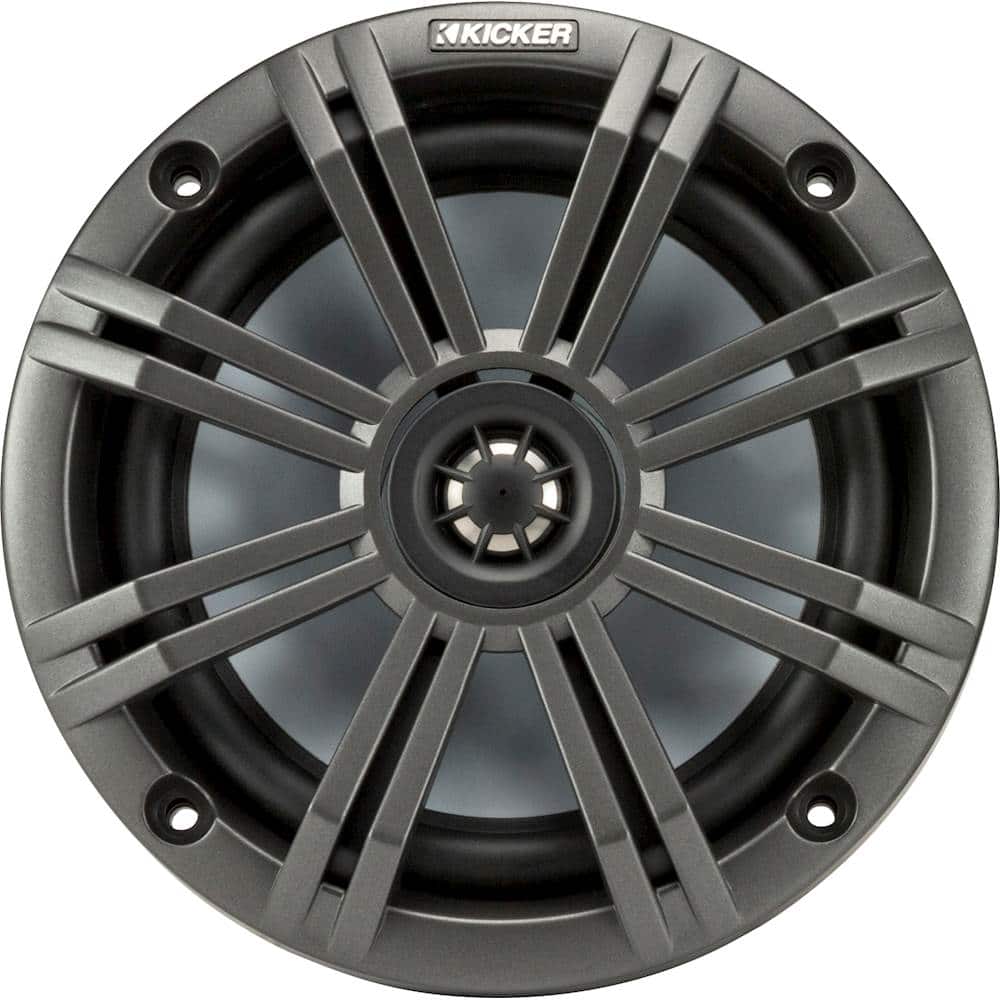 KICKER - KM Series 6-1/2" 2-Way Car Speakers with Polypropylene Cones (Pair) - Charcoal And White product image