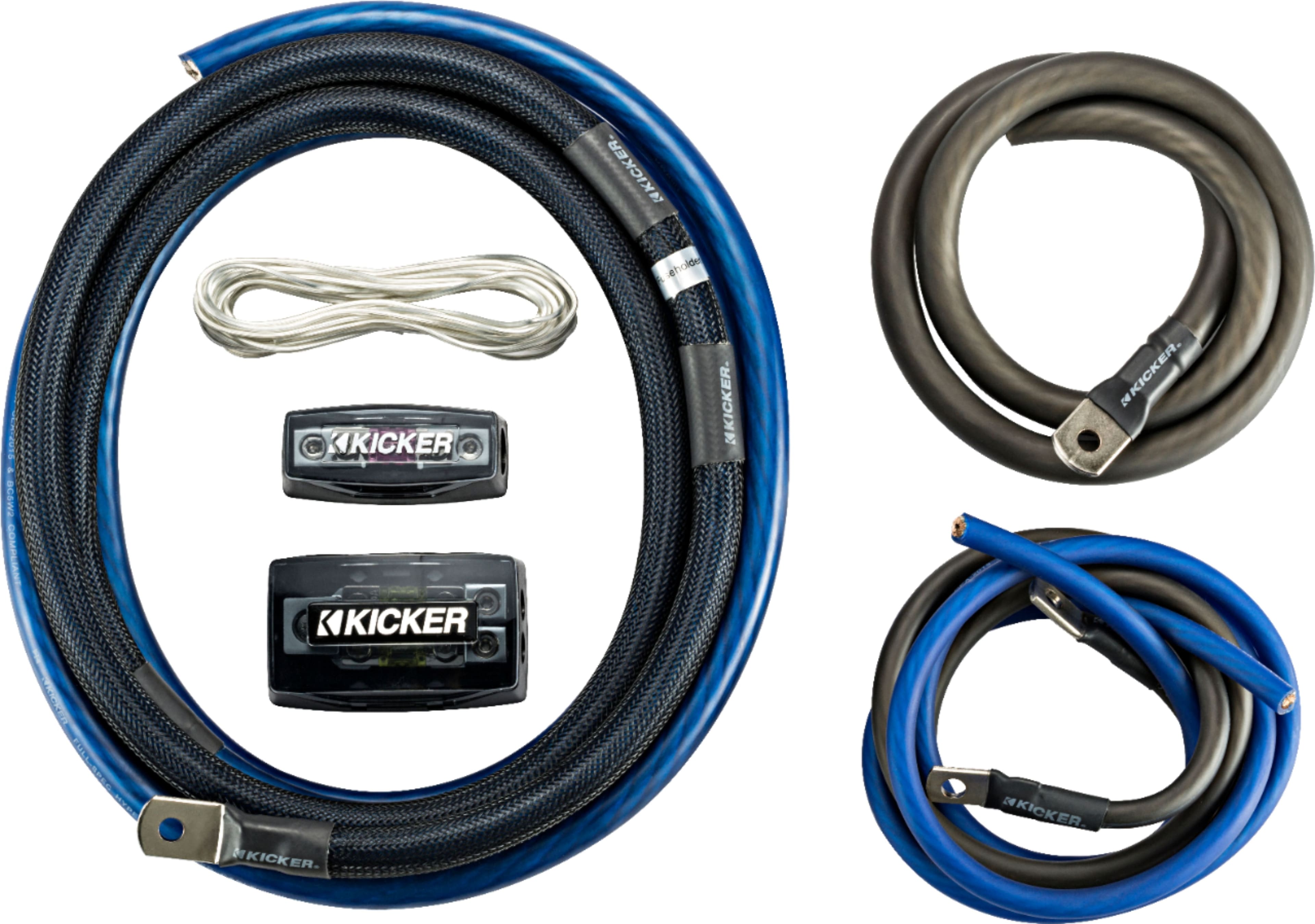 KICKER - P-Series 2-Channel Amplifier Power Kit - Black/Blue product image