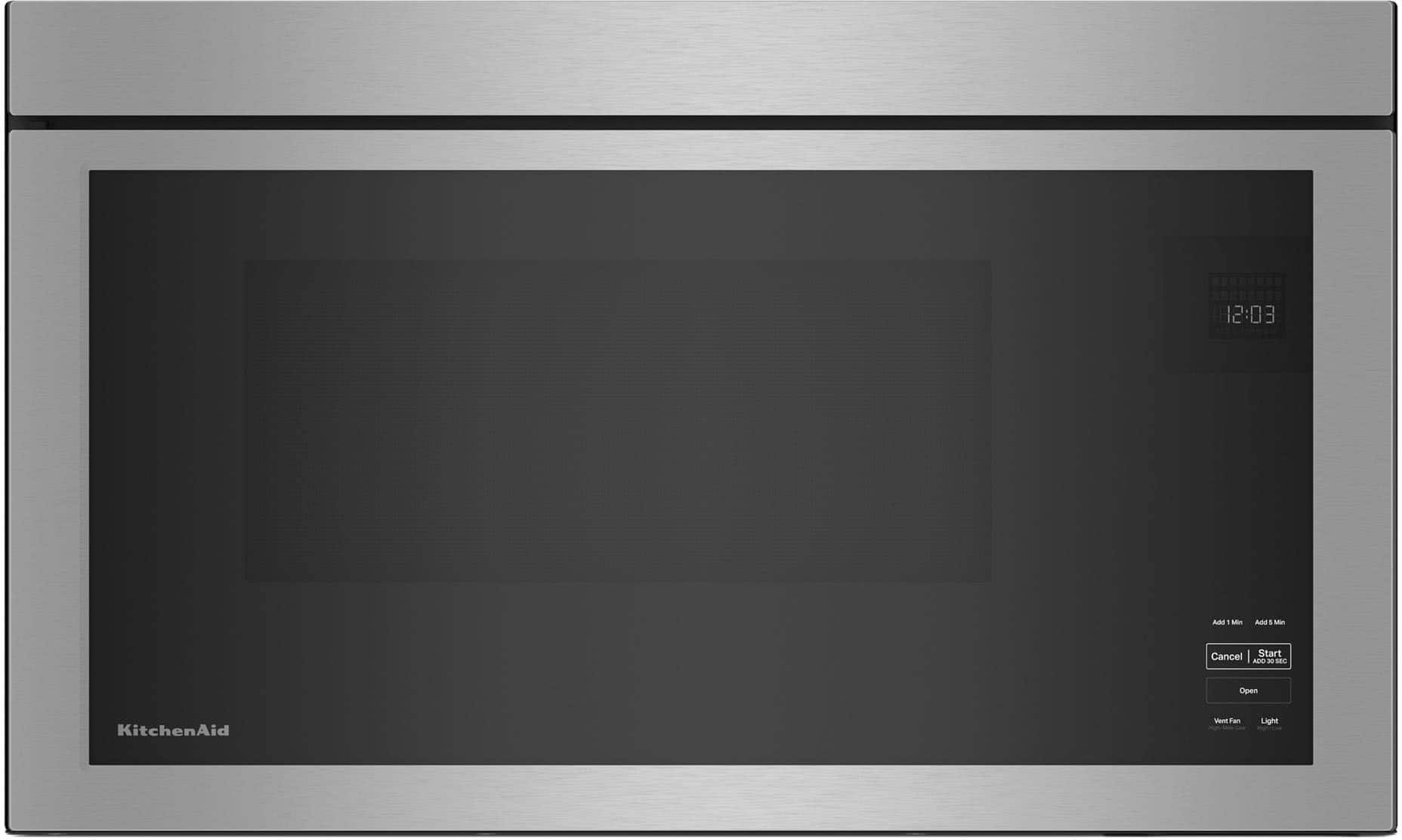 KitchenAid - 1.1 Cu. Ft. Over-the-Range Microwave with Flush Built-in Design - Stainless Steel product image