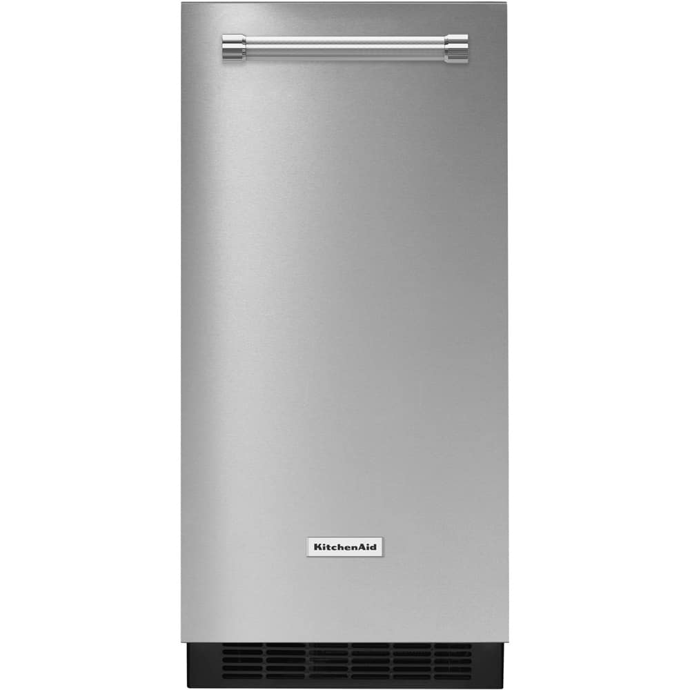 KitchenAid - 15" 22.8-Lb. Freestanding Icemaker - Stainless Steel product image