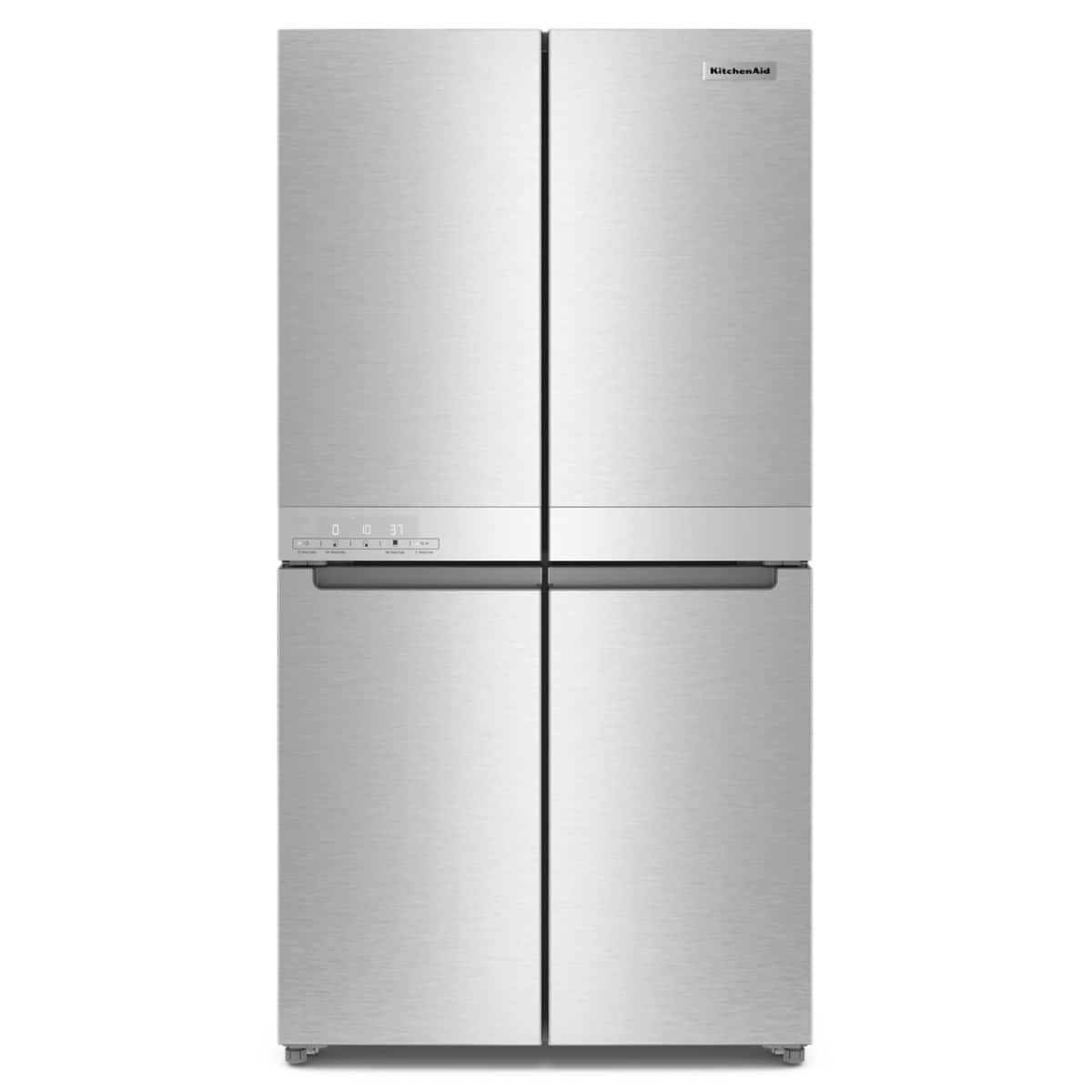 KitchenAid - 19.4 Cu. Ft. Bottom-Freezer 4-Door French Door Refrigerator - PrintShield Stainless Finish product image