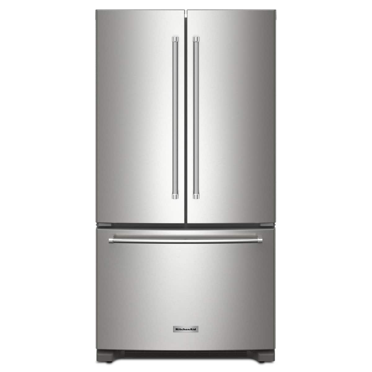 KitchenAid - 20 Cu. Ft. French Door Counter-Depth Refrigerator with Interior Water Dispenser - Stainless Steel product image