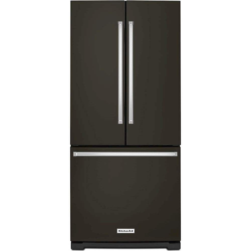 KitchenAid - 20 Cu. Ft. French Door Refrigerator - Black Stainless Steel product image