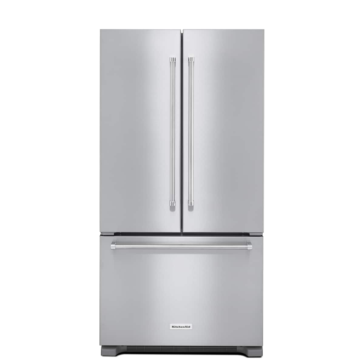 KitchenAid - 22 cu. ft. 36-Inch Width Counter Depth French Door Refrigerator with Interior Dispense - Stainless Steel produc…