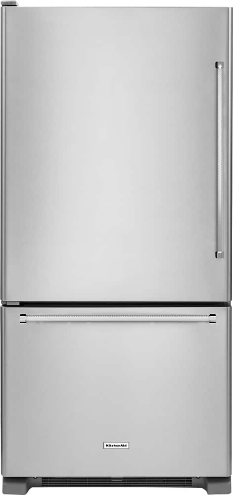 KitchenAid - 22.1 Cu. Ft. Bottom-Freezer Refrigerator - Stainless Steel product image