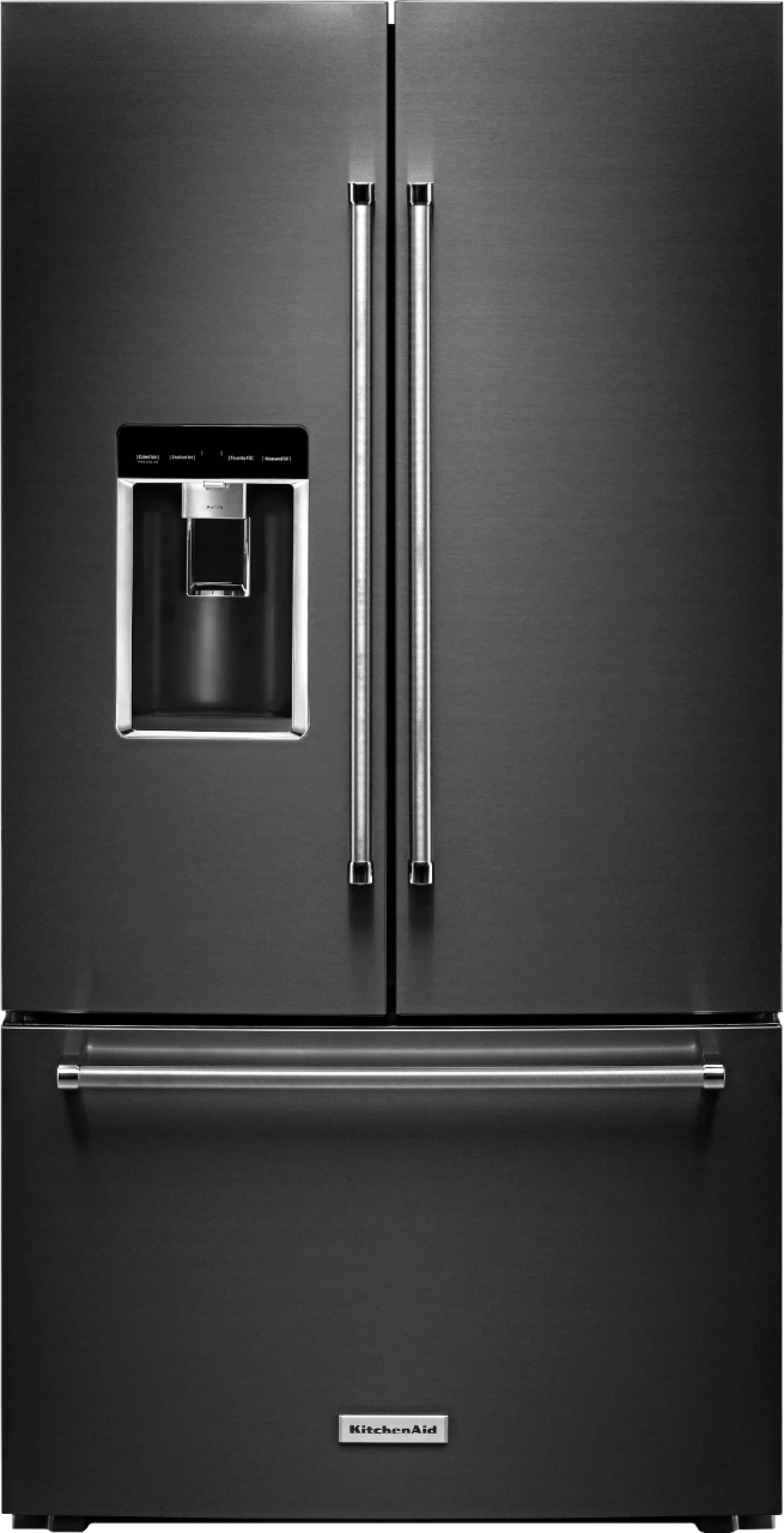 KitchenAid - 23.8 Cu. Ft. French Door Counter-Depth Refrigerator - Black Stainless Steel product image