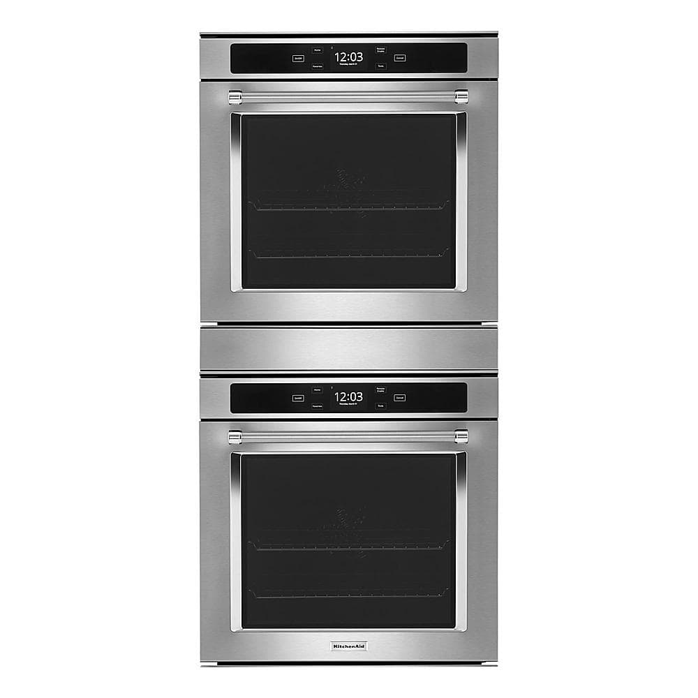 KitchenAid - 24" Built-In Electric Convection Double Wall Oven with WiFi - Stainless Steel product image