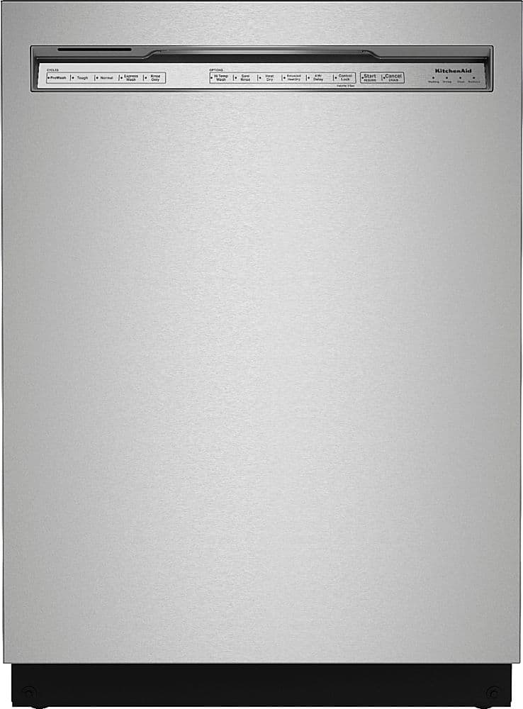 KitchenAid - 24" Front Control Built-In Stainless Steel Tub Dishwasher with 3rd Rack, 50+ Total Wash Jets, 44 dBA - Stainles…