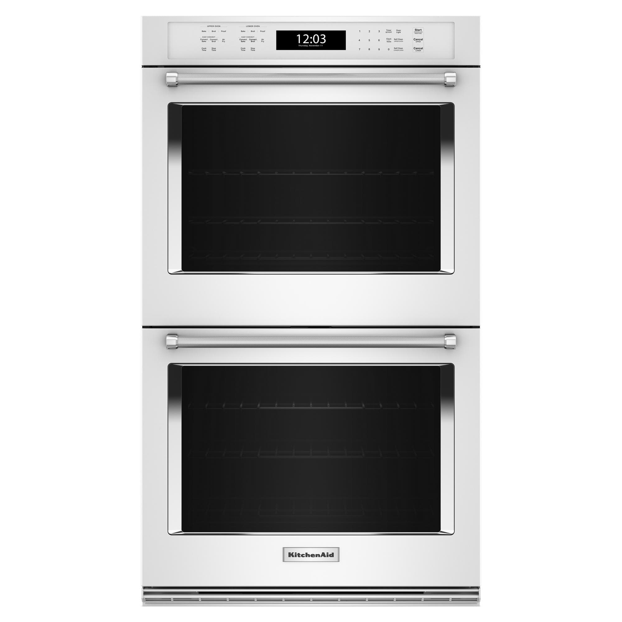 KitchenAid - 30" Built-In Electric Convection Double Wall Oven with Air Fry Mode - Black Stainless Steel product image