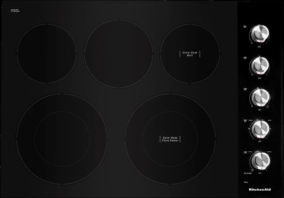 KitchenAid - 30" Built-In Electric Cooktop - Black product image