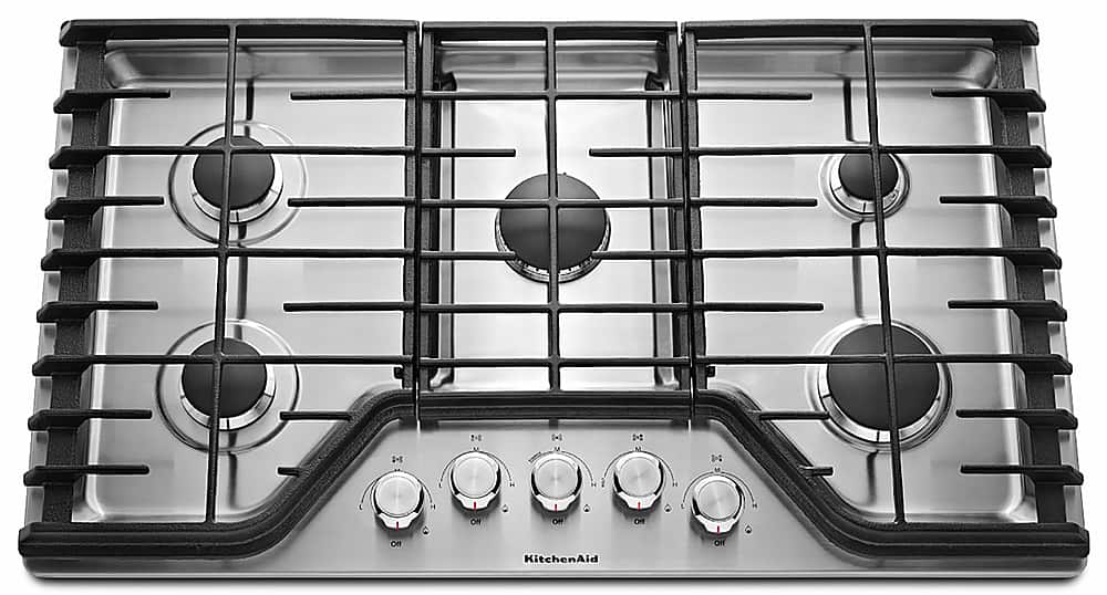 KitchenAid - 30" Built-In Gas Cooktop - Stainless Steel product image