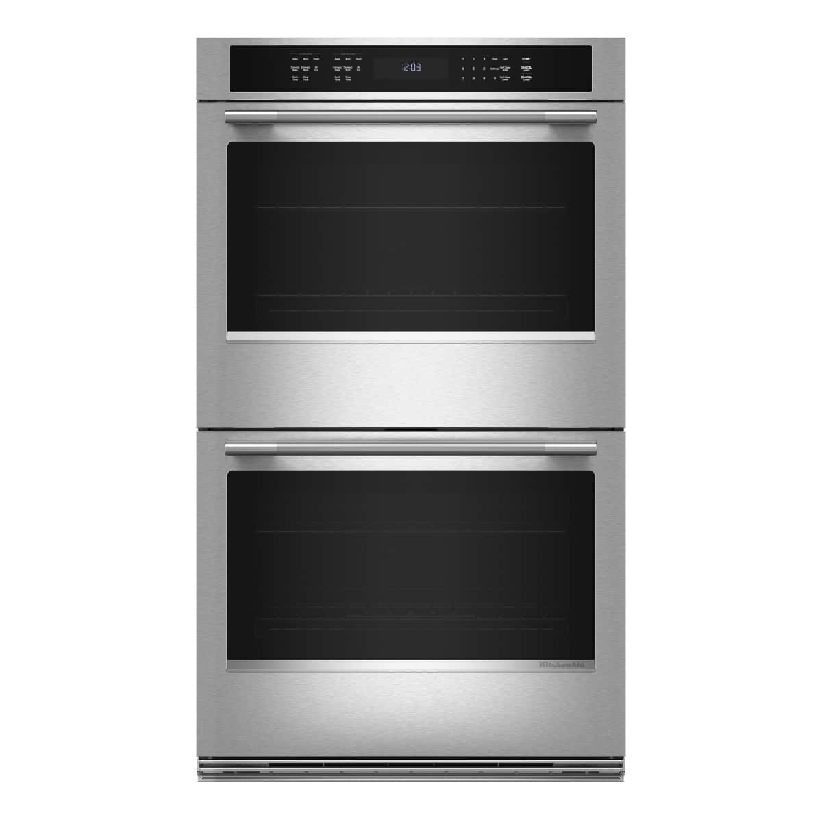 KitchenAid - 30" Convection Built-In Electric Double Wall Oven with No Preheat Air Fry Mode - Stainless Steel product image
