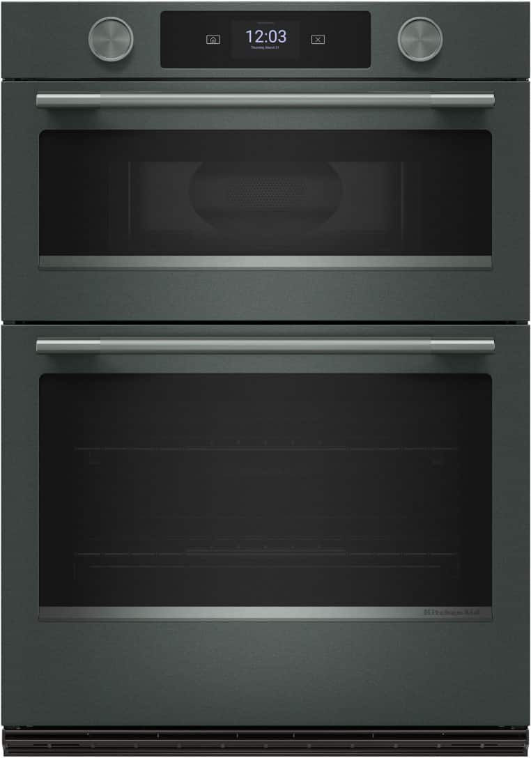 KitchenAid - 30" Smart Built-In Electric Double Wall Combination with Microwave and Assisted Cooking Modes - Black Ore produ…