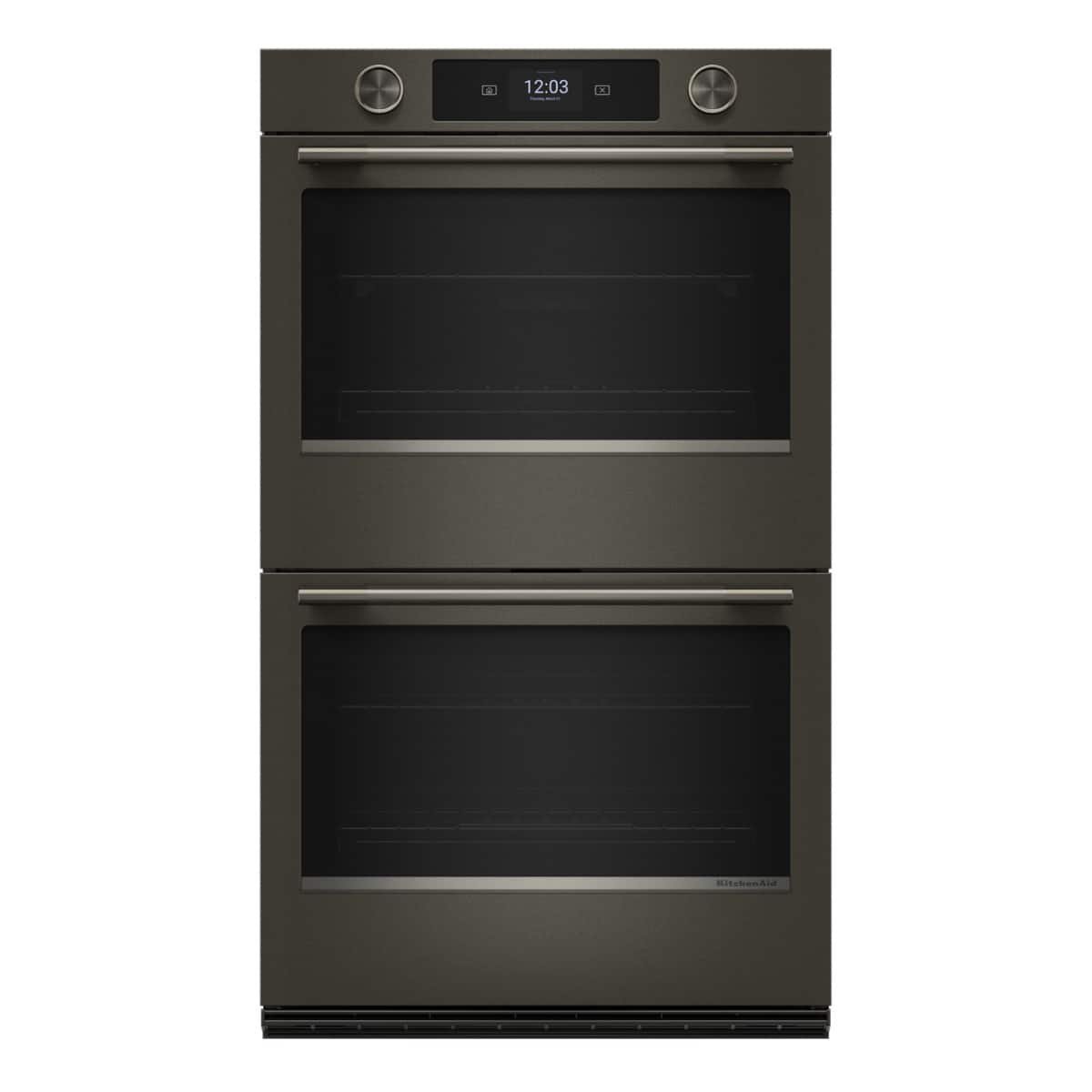 KitchenAid - 30" Smart Built-In Electric Double Wall Oven with Assisted Cooking Modes - Black Ore product image