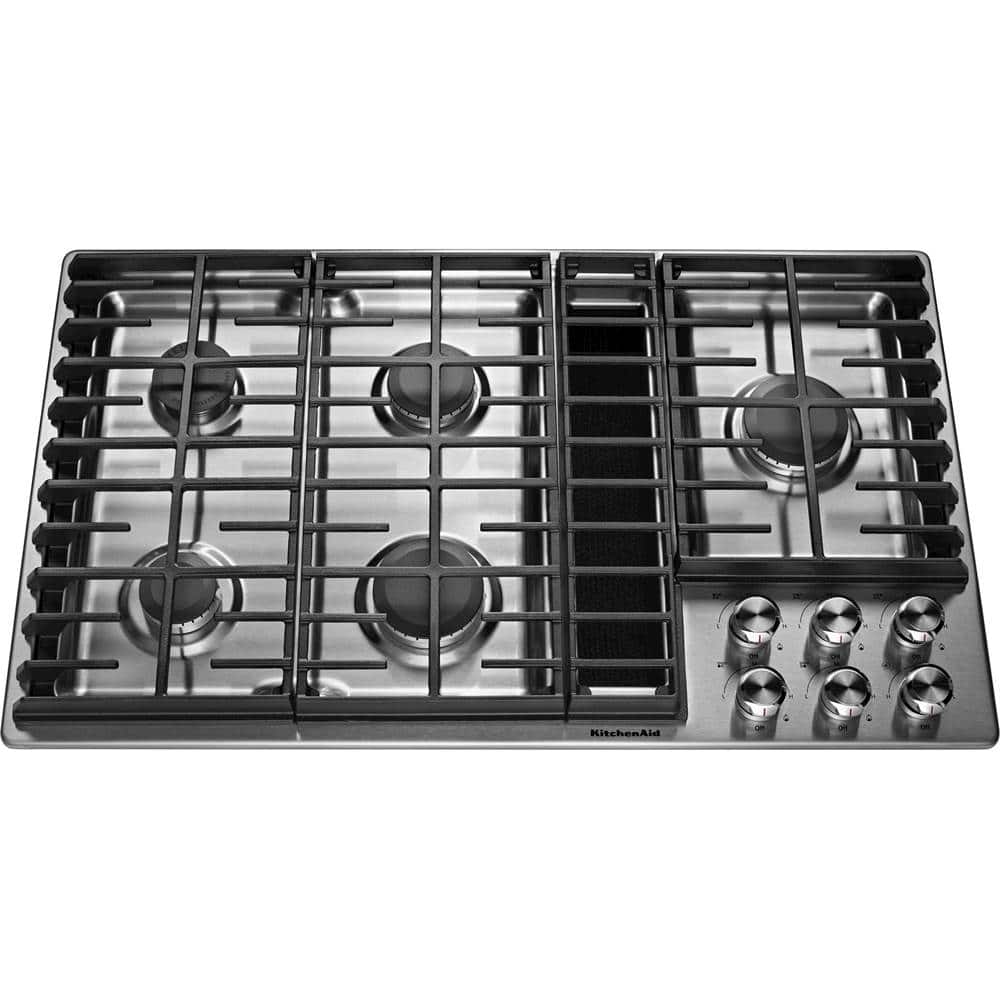 KitchenAid - 36" Gas Cooktop - Stainless Steel product image