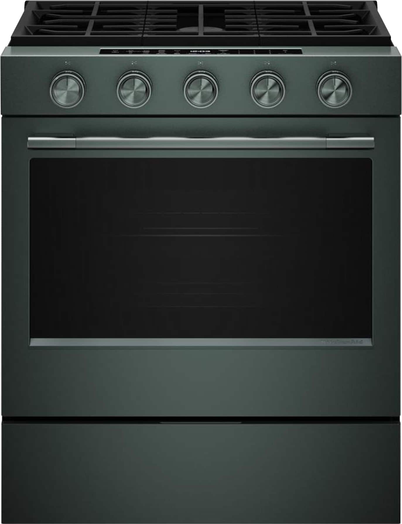 KitchenAid - 5.0 Cu. Ft. Slide-In Gas True Convection Range with Self Clean, Steam Clean, and 2-in-1 Burner - Juniper produc…