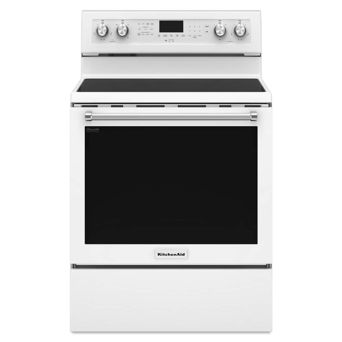 KitchenAid - 6.4 Cu. Ft. Self-Cleaning Freestanding Electric Convection Range - White product image