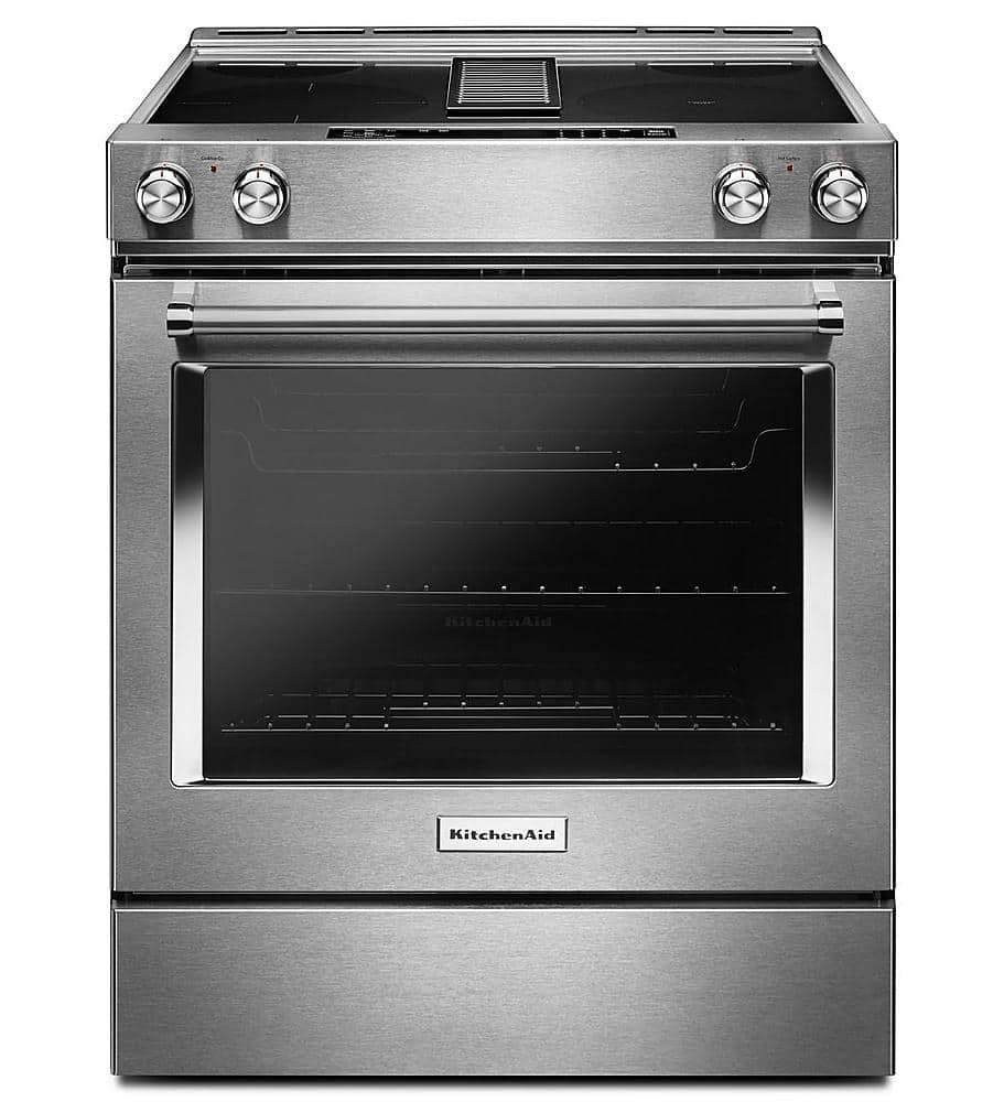 KitchenAid - 6.4 Cu. Ft. Self-Cleaning Slide-In Electric Convection Range - Stainless Steel product image