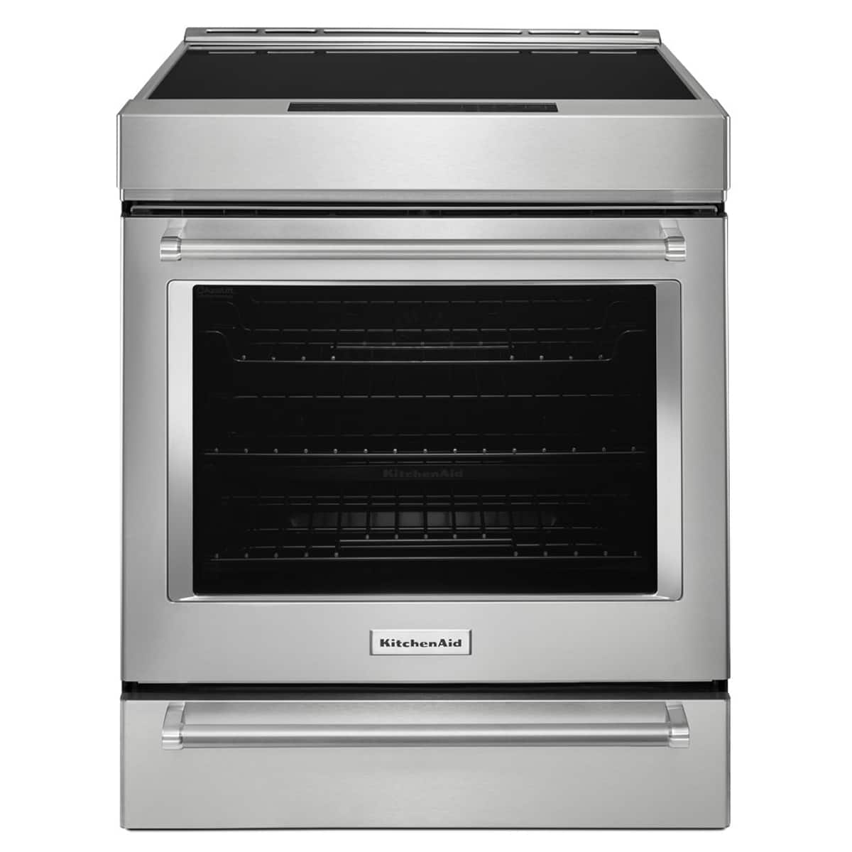 KitchenAid - 6.4 Cu. Ft. Slide-In Electric Induction Convection Range with Air Fry - Stainless Steel product image