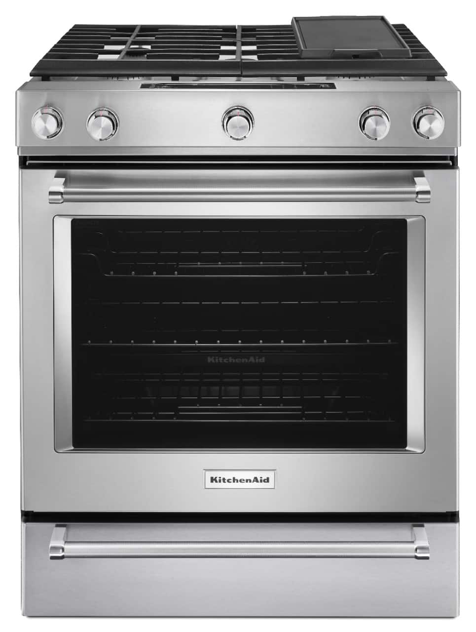 KitchenAid - 6.5 Cu. Ft. Self-Cleaning Slide-In Gas Convection Range - Stainless Steel product image