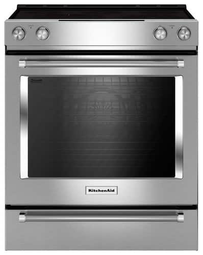 KitchenAid - 7.1 Cu. Ft. Self-Cleaning Slide-In Electric Convection Range - Stainless Steel product image