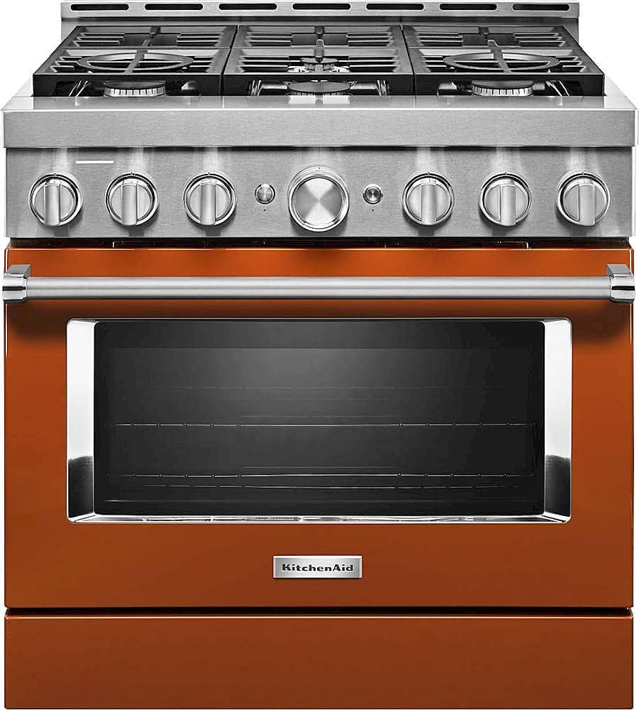 KitchenAid - Commercial-Style 5.1 Cu. Ft. Slide-In Gas True Convection Range with Self-Cleaning - Avocado Cream product image
