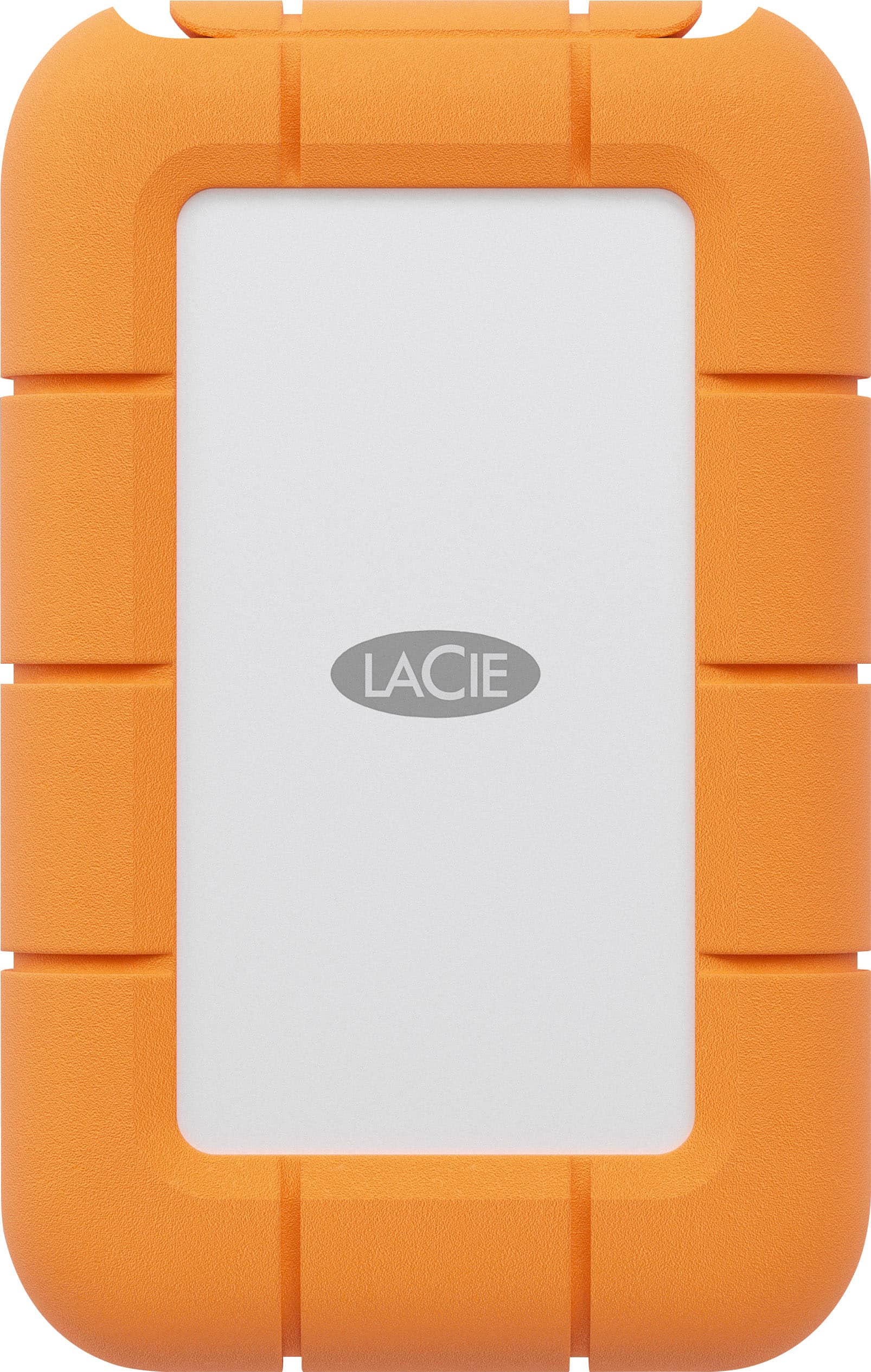 LaCie - Rugged Mini SSD 2TB Solid State Drive - USB 3.2 Gen 2x2, speeds up to 2000MB/s (STMF2000400) - Silver and Orange pro…